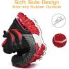 imageLamincoa Womens Running Shoes Athletic Women Sneakers Non Slip Womens Tennis ShoesBlackred