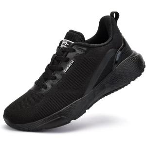imageLamincoa Womens Walking Lightweight Shoes Non Slip Running Sneakers Tennis Outdoor Workout Shoes for WomenBlack