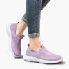 imageLamincoa Womens Walking Shoes Comfortable Mesh Slip on Easy Sneakers Outdoor Lightweight Shoes Purple 10