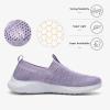 imageLamincoa Womens Walking Shoes Comfortable Mesh Slip on Easy Sneakers Outdoor Lightweight Shoes Purple 10