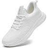 imageLamincoa Running Shoes for Womens Sports Fashion Sneakers Walking Fitness Jogging Athletic Road Casual Footwear Indoor OutdoorThicken White Size 6