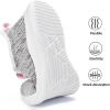 imageLamincoa Womens Slip On Walking Shoes Non Slip Casual Road Running Lightweight Mesh Fashion Sneakers for Gym Travel WorkoutAshwhite
