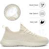 imageLamincoa Womens Slip On Walking Shoes Non Slip Casual Road Running Lightweight Mesh Fashion Sneakers for Gym Travel WorkoutBeige