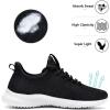 imageLamincoa Womens Slip On Walking Shoes Non Slip Casual Road Running Lightweight Mesh Fashion Sneakers for Gym Travel WorkoutBlack White