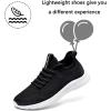imageLamincoa Womens Slip On Walking Shoes Non Slip Casual Road Running Lightweight Mesh Fashion Sneakers for Gym Travel WorkoutBlack White