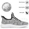 imageLamincoa Womens Slip On Walking Shoes Non Slip Casual Road Running Lightweight Mesh Fashion Sneakers for Gym Travel WorkoutBlackgray