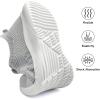 imageLamincoa Womens Slip On Walking Shoes Non Slip Casual Road Running Lightweight Mesh Fashion Sneakers for Gym Travel WorkoutLightgrey