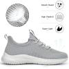 imageLamincoa Womens Slip On Walking Shoes Non Slip Casual Road Running Lightweight Mesh Fashion Sneakers for Gym Travel WorkoutLightgrey