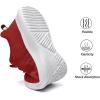 imageLamincoa Womens Slip On Walking Shoes Non Slip Casual Road Running Lightweight Mesh Fashion Sneakers for Gym Travel WorkoutRed