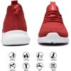 imageLamincoa Womens Slip On Walking Shoes Non Slip Casual Road Running Lightweight Mesh Fashion Sneakers for Gym Travel WorkoutRed