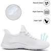 imageLamincoa Womens Slip On Walking Shoes Non Slip Casual Road Running Lightweight Mesh Fashion Sneakers for Gym Travel WorkoutWhite
