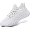 imageLamincoa Womens Slip On Walking Shoes Non Slip Casual Road Running Lightweight Mesh Fashion Sneakers for Gym Travel WorkoutWhite