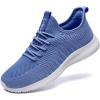 imageLamincoa Womens Slip On Walking Shoes Non Slip Casual Road Running Lightweight Mesh Fashion Sneakers for Gym Travel WorkoutBlue