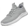 imageLamincoa Womens Slip On Walking Shoes Non Slip Casual Road Running Lightweight Mesh Fashion Sneakers for Gym Travel WorkoutLightgrey