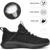imageLamincoa Women Walking Sneakers Slip on Running Sneaker Non Slip Tennis Lightweight Shoe Sport Gym Casual Shoes WorkoutBlack