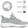 imageLamincoa Women Walking Sneakers Slip on Running Sneaker Non Slip Tennis Lightweight Shoe Sport Gym Casual Shoes WorkoutLightgrey
