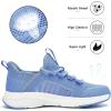 imageLamincoa Women Walking Sneakers Slip on Running Sneaker Non Slip Tennis Lightweight Shoe Sport Gym Casual Shoes WorkoutSky Blue