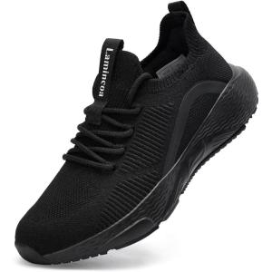 imageLamincoa Womens Running Sneakers Slip on Tennis Sneaker Lightweight Walking Shoes Casual Athletic Sneakers for Outdoor Gym Sports WorkoutBlack
