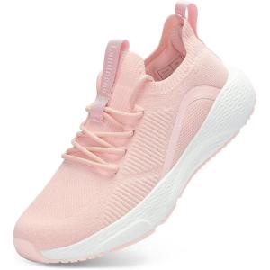 imageLamincoa Womens Running Sneakers Slip on Tennis Sneaker Lightweight Walking Shoes Casual Athletic Sneakers for Outdoor Gym Sports WorkoutPink