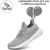 imageLamincoa Womens Sneakers Running Tennis Shoe Lightweight Walking Shoes Casual Workout Gym Sneaker for WomensLightgrey
