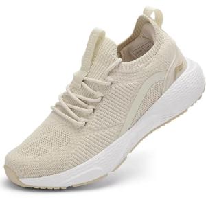 imageLamincoa Womens Sneakers Running Tennis Shoe Lightweight Walking Shoes Casual Workout Gym Sneaker for WomensBeige