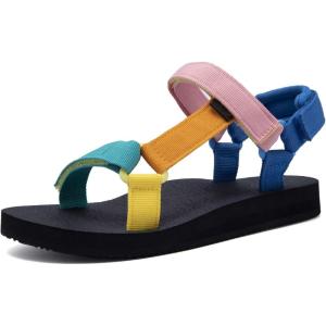 imageWomens Sandals Casual Summer Sandals for Women with Arch Support Yoga Mat Insole Lightweight Water Shoes OutdoorMulticolor