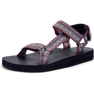 imageWomens Sandals Casual Summer Sandals for Women with Arch Support Yoga Mat Insole Lightweight Water Shoes OutdoorPurple