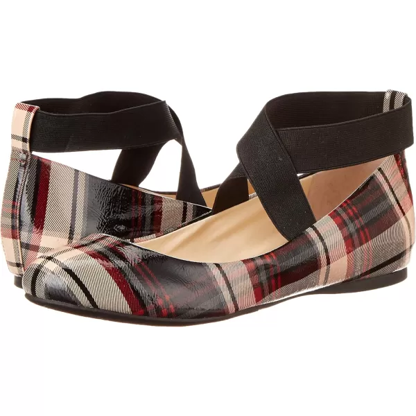 Jessica Simpson Mandayss Women's Pull-On Criss-Cross Ankle Ballet Flats Shoes