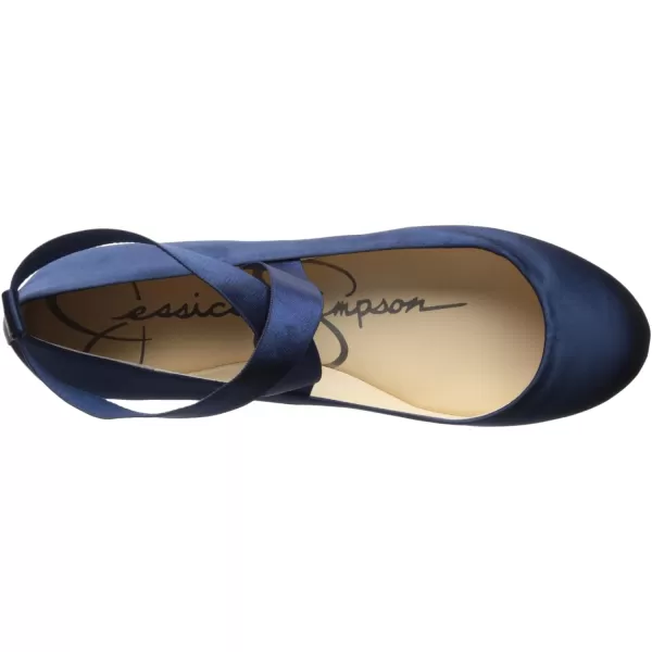 Jessica Simpson Mandayss Women's Pull-On Criss-Cross Ankle Ballet Flats Shoes