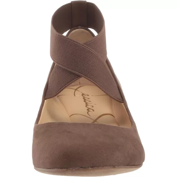 Jessica Simpson Mandayss Women's Pull-On Criss-Cross Ankle Ballet Flats Shoes
