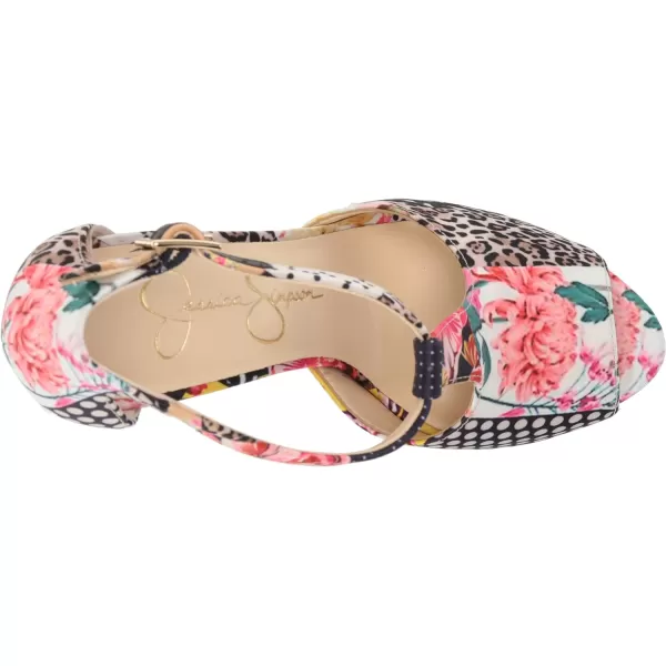 Jessica Simpson Womens Dany 3 Floral Heeled Platform Sandals