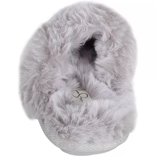 Jessica Simpson Girls Comfy Slippers - Cute Faux Fur Slip-on Shoes Memory Foam House Slipper