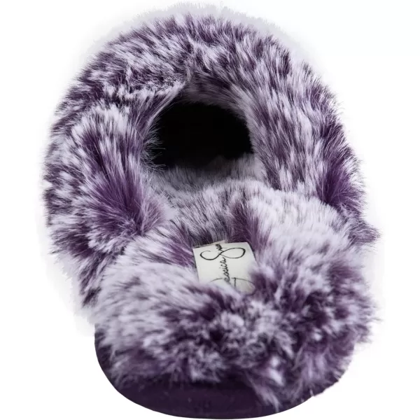 Jessica Simpson Girls Comfy Slippers - Cute Faux Fur Slip-on Shoes Memory Foam House Slipper