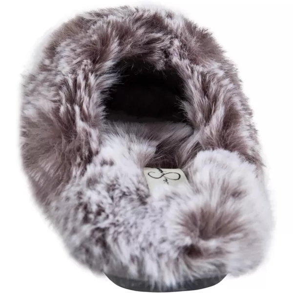 Jessica Simpson Girls Comfy Slippers - Cute Faux Fur Slip-on Shoes Memory Foam House Slipper