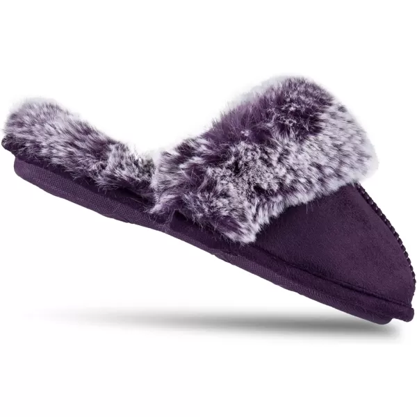 Jessica Simpson Girls Comfy Slippers - Cute Faux Fur Slip-on Shoes Memory Foam House Slipper