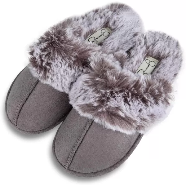 Jessica Simpson Girls Comfy Slippers - Cute Faux Fur Slip-on Shoes Memory Foam House Slipper