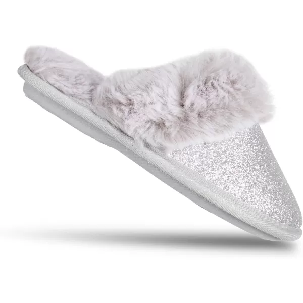 Jessica Simpson Girls Comfy Slippers - Cute Faux Fur Slip-on Shoes Memory Foam House Slipper