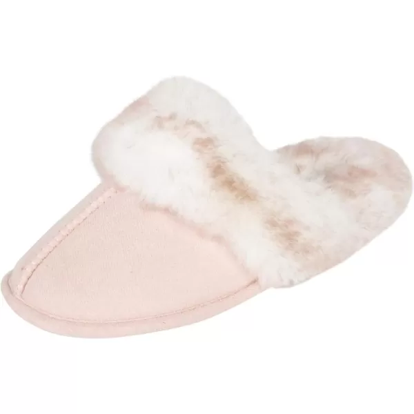 Jessica Simpson Girls Comfy Slippers - Cute Faux Fur Slip-on Shoes Memory Foam House Slipper