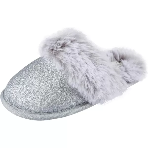 Jessica Simpson Girls Comfy Slippers - Cute Faux Fur Slip-on Shoes Memory Foam House Slipper