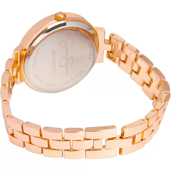 Jessica Simpson Womens Watches with Crystal Diamonds, Analog Quartz Dress Wrist Watch for Women with a Matching Pendant Necklace and Earrings - Unique Gifts for Her