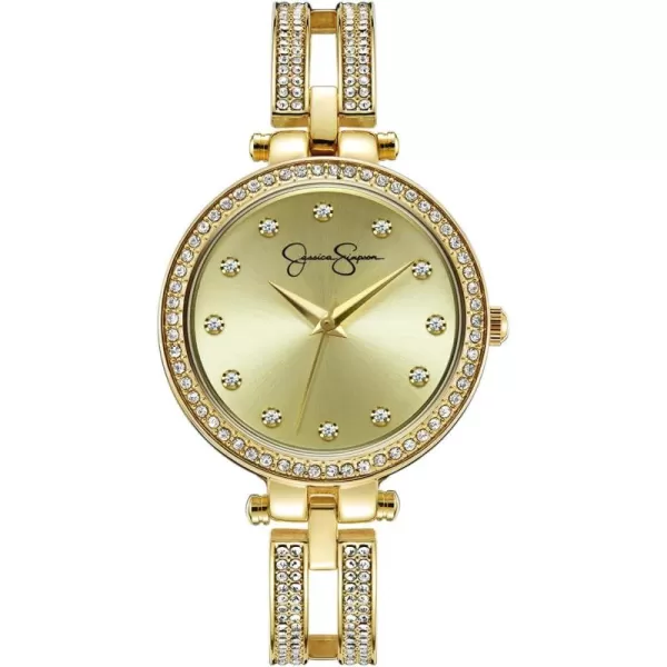 Jessica Simpson Womens Watches with a Crystal Diamond Bangle, Analog Quartz Dress Wrist Watch for Women - Unique Gifts for Her