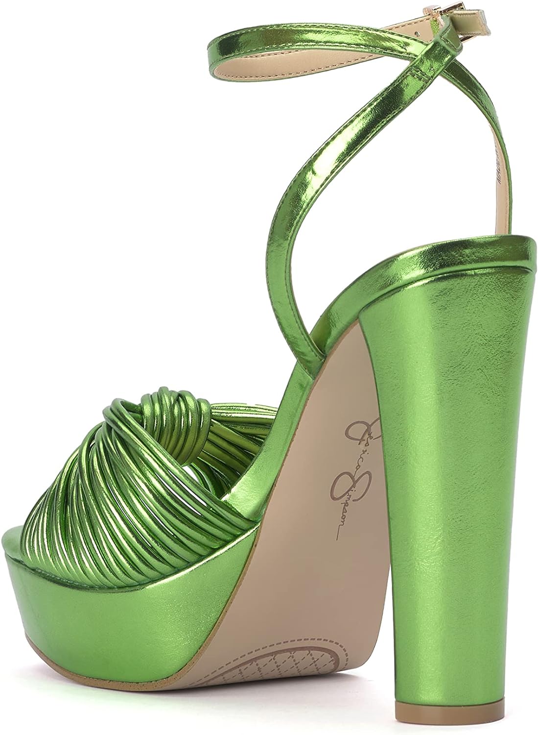 Jessica Simpson Sekani Scarpe Décolleté Donna Con Cavigliera, Tacco, Materiale Satinato, Colore Bianco Sporco, Taglia 36 EU