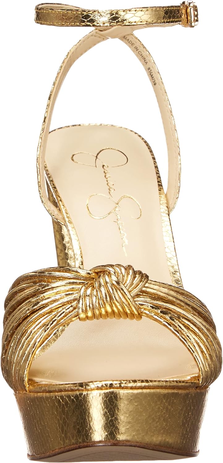 Sandali Platform Donna Jessica Simpson Immie - Colore Bronzo, Tacco Alto, Chiusura Con Fibbia, Taglia 40