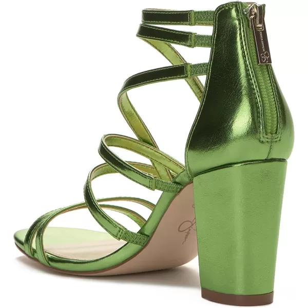 Jessica Simpson Stassey Women's Caged Faux Leather Back Zip Dress Sandals