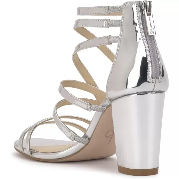 Jessica Simpson Stassey Women's Caged Faux Leather Back Zip Dress Sandals