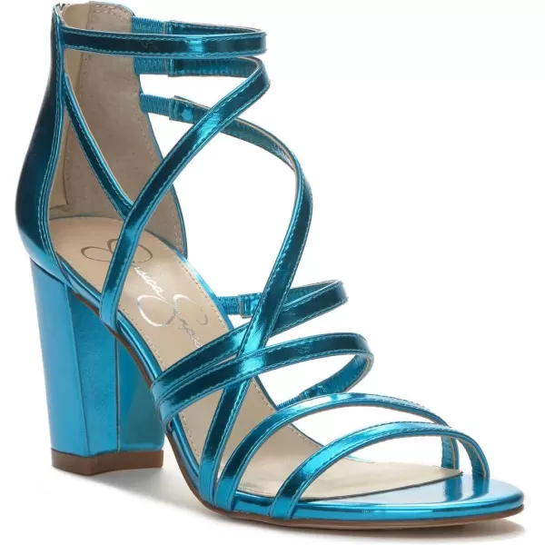 Jessica Simpson Stassey Women's Caged Faux Leather Back Zip Dress Sandals