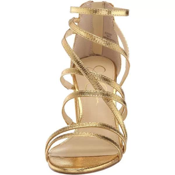 Jessica Simpson Stassey Women's Caged Faux Leather Back Zip Dress Sandals