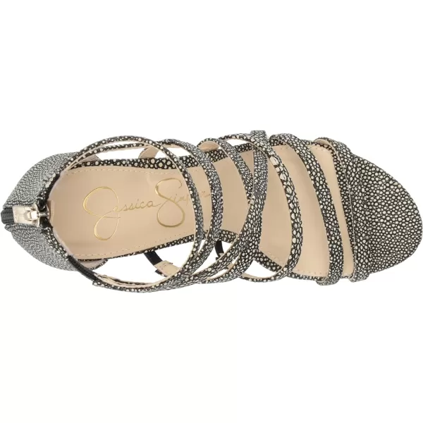 Jessica Simpson Stassey Women's Caged Faux Leather Back Zip Dress Sandals