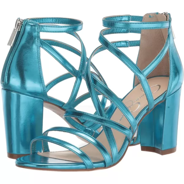 Jessica Simpson Stassey Women's Caged Faux Leather Back Zip Dress Sandals