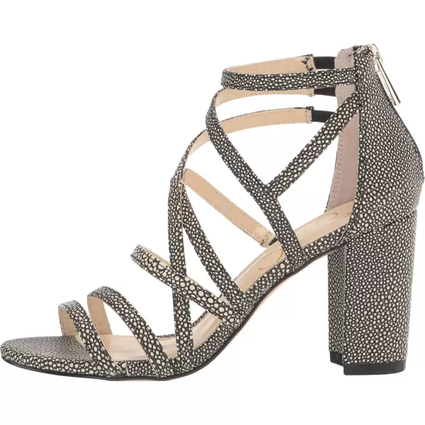 Jessica Simpson Stassey Women's Caged Faux Leather Back Zip Dress Sandals